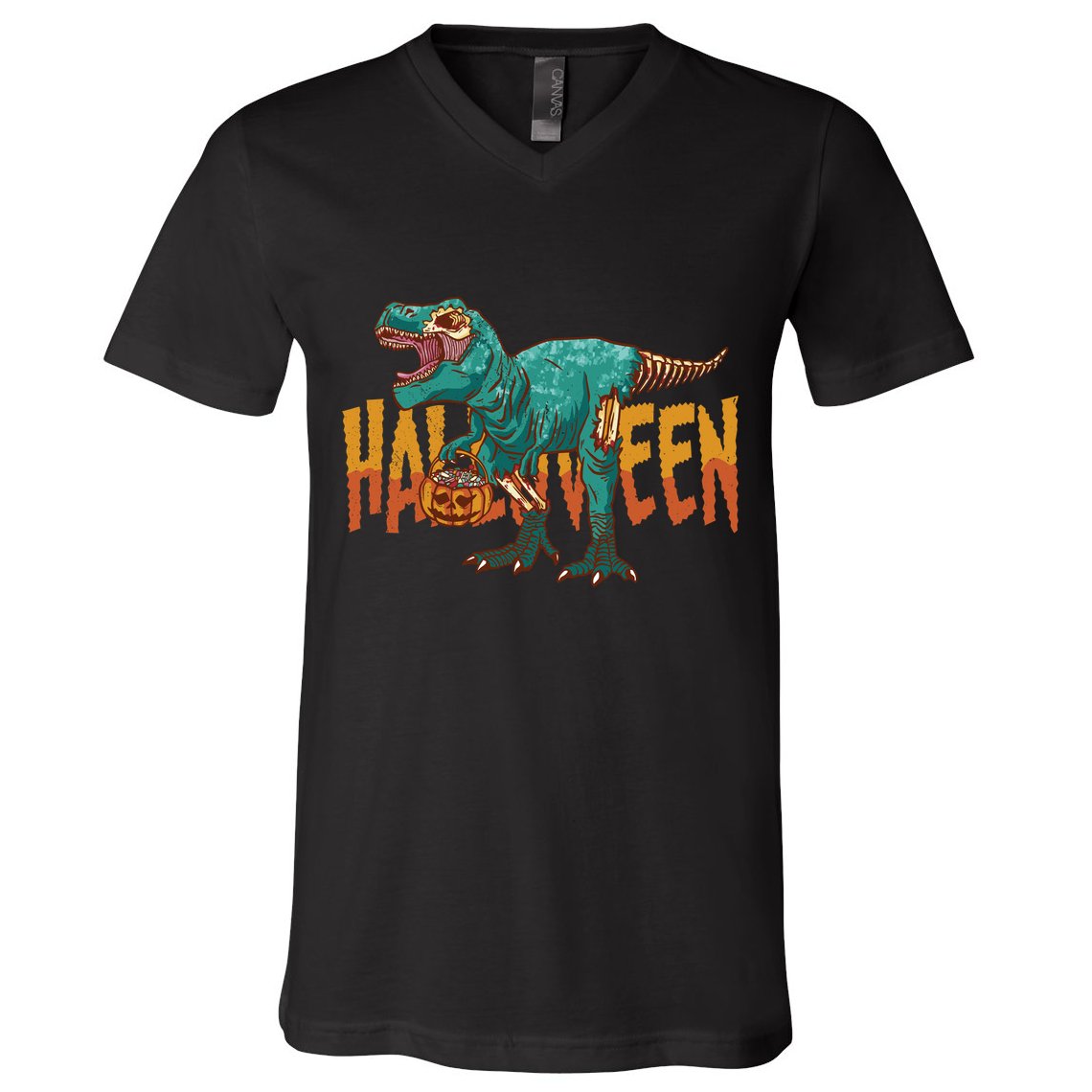 Zombie Rex V-Neck T-Shirt