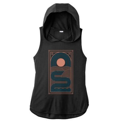 Zen River Ladies PosiCharge Tri-Blend Wicking Draft Hoodie Tank