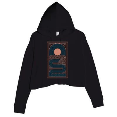 Zen River Crop Fleece Hoodie