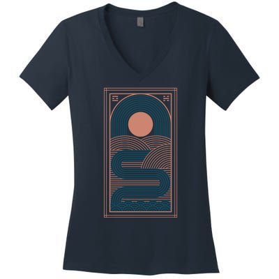 Zen River Women's V-Neck T-Shirt