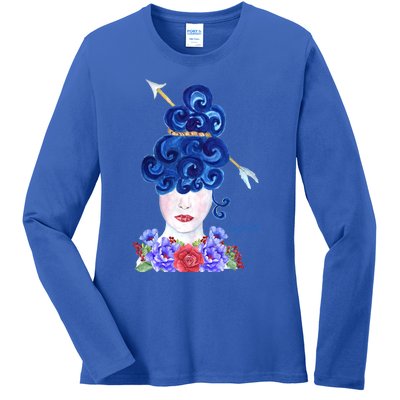 Zodiac Sagittarius Astrology The Archer Fire Gift Ladies Long Sleeve Shirt