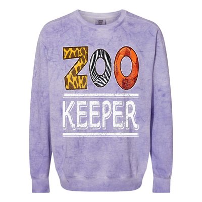 Zookeeper Safari Costume Adult Animal Print Zoo Keeper Colorblast Crewneck Sweatshirt