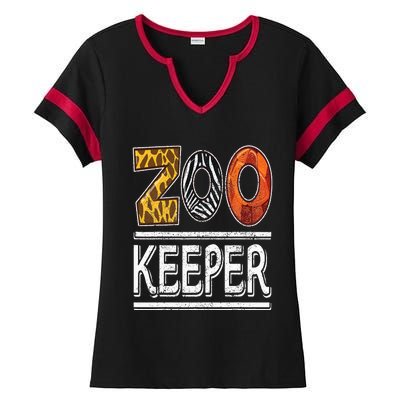 Zookeeper Safari Costume Adult Animal Print Zoo Keeper Ladies Halftime Notch Neck Tee