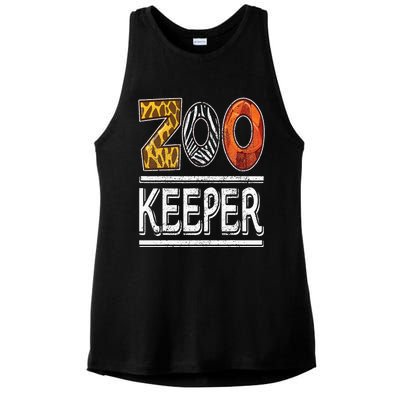 Zookeeper Safari Costume Adult Animal Print Zoo Keeper Ladies PosiCharge Tri-Blend Wicking Tank