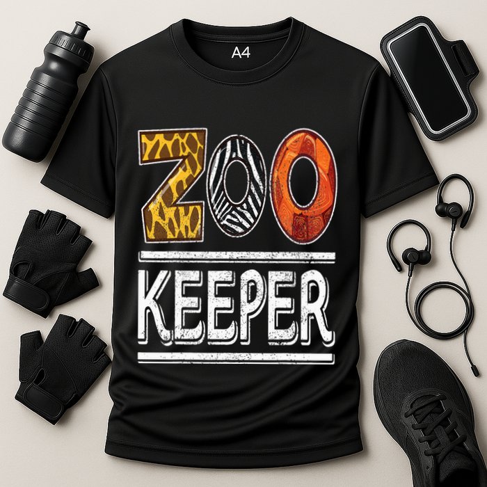 Zookeeper Safari Costume Adult Animal Print Zoo Keeper Cooling Performance Crew T-Shirt