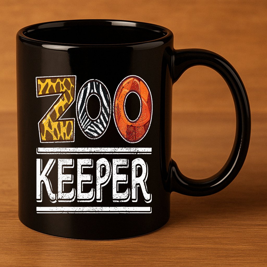 Zookeeper Safari Costume Adult Animal Print Zoo Keeper 11oz C Handle Ceramic Mug