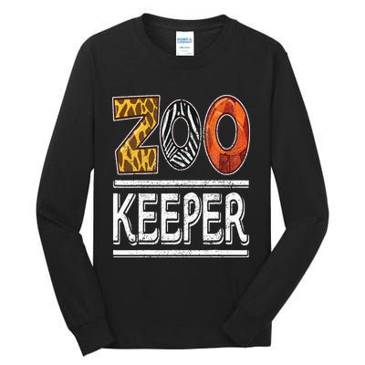 Zookeeper Safari Costume Adult Animal Print Zoo Keeper Tall Long Sleeve T-Shirt