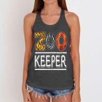 Zookeeper Safari Costume Adult Animal Print Zoo Keeper Women's Knotted Racerback Tank