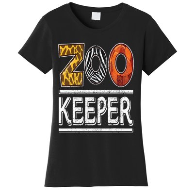 Zookeeper Safari Costume Adult Animal Print Zoo Keeper Women's T-Shirt