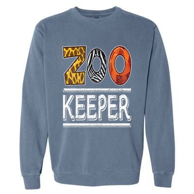 Zookeeper Safari Costume Adult Animal Print Zoo Keeper Garment-Dyed Sweatshirt