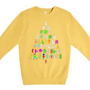 Zx Speccy Christmas Spectrum 8bit Tree Xmas Premium Crewneck Sweatshirt