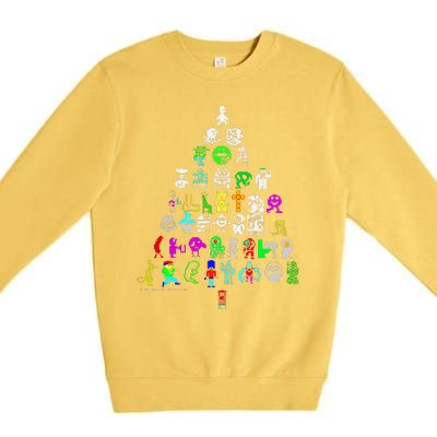 Zx Speccy Christmas Spectrum 8bit Tree Xmas Premium Crewneck Sweatshirt