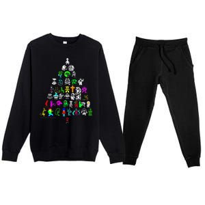 Zx Speccy Christmas Spectrum 8bit Tree Xmas Premium Crewneck Sweatsuit Set