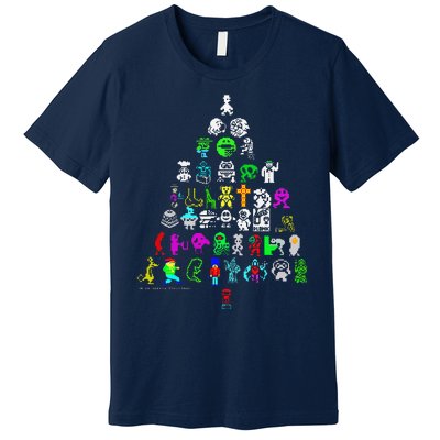 Zx Speccy Christmas Spectrum 8bit Tree Xmas Premium T-Shirt