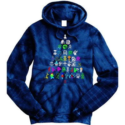 Zx Speccy Christmas Spectrum 8bit Tree Xmas Tie Dye Hoodie