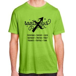 Zodiac Sagittarius Characteristics Gift Adult ChromaSoft Performance T-Shirt