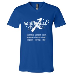 Zodiac Sagittarius Characteristics Gift V-Neck T-Shirt