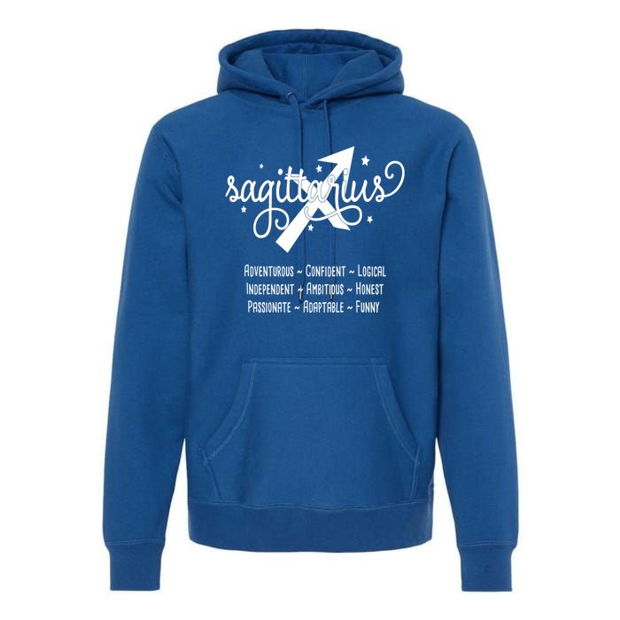 Zodiac Sagittarius Characteristics Gift Premium Hoodie