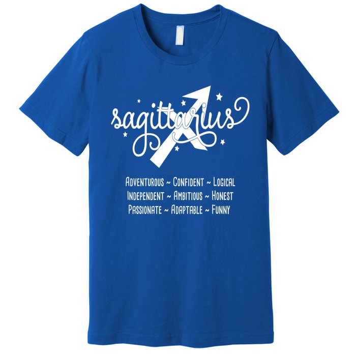 Zodiac Sagittarius Characteristics Gift Premium T-Shirt