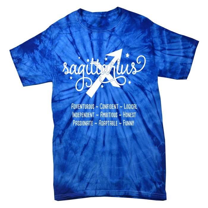 Zodiac Sagittarius Characteristics Gift Tie-Dye T-Shirt