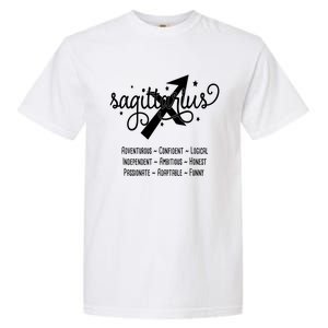 Zodiac Sagittarius Characteristics Gift Garment-Dyed Heavyweight T-Shirt