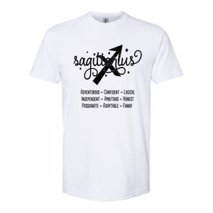 Zodiac Sagittarius Characteristics Gift Softstyle CVC T-Shirt