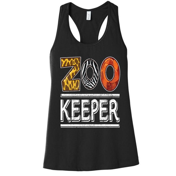 Zookeeper Safari Costume Adult Animal Print Zoo Keeper Women's Racerback Tank