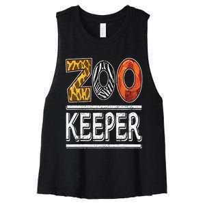 Zookeeper Safari Costume Adult Animal Print Zoo Keeper Women's Racerback Cropped Tank