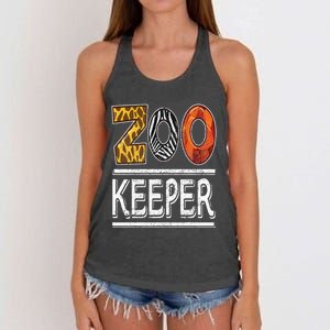 Zookeeper Safari Costume Adult Animal Print Zoo Keeper Women's Knotted Racerback Tank