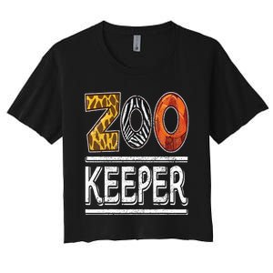 Zookeeper Safari Costume Adult Animal Print Zoo Keeper Women's Crop Top Tee