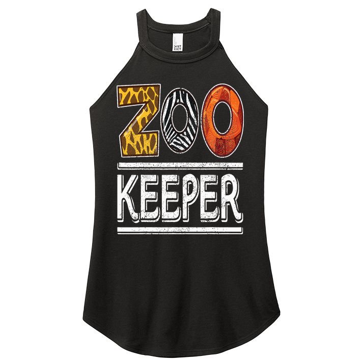 Zookeeper Safari Costume Adult Animal Print Zoo Keeper Women's Perfect Tri Rocker Tank