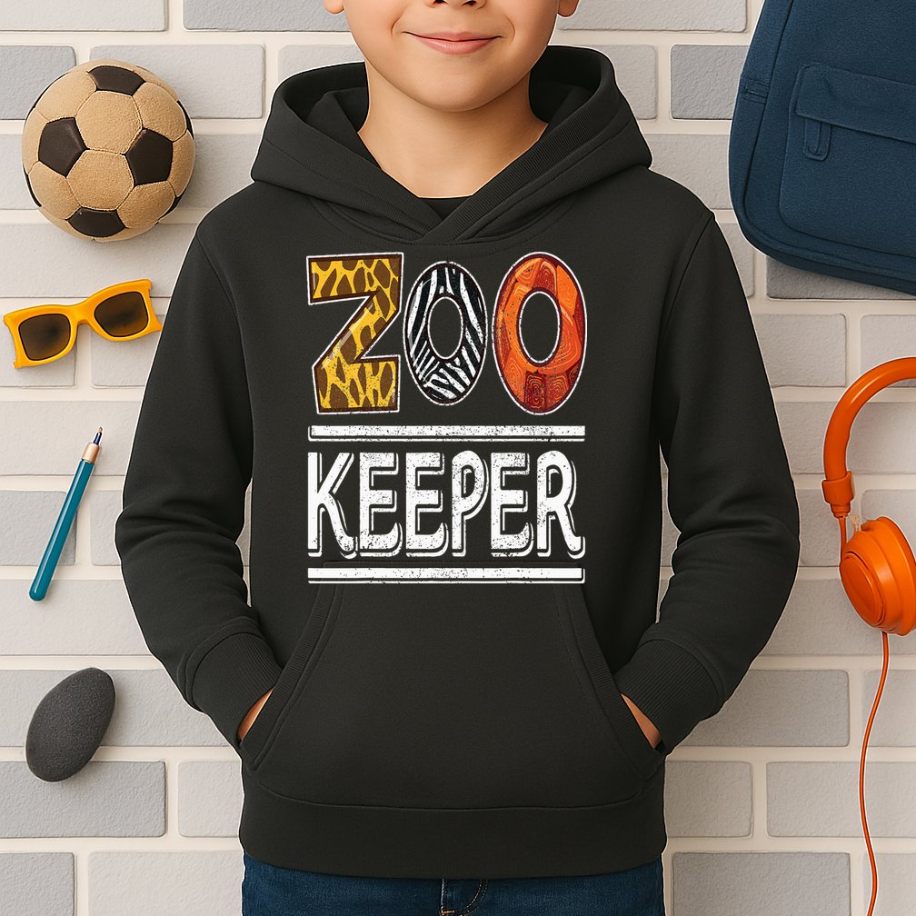 Zookeeper Safari Costume Adult Animal Print Zoo Keeper Kids Hoodie