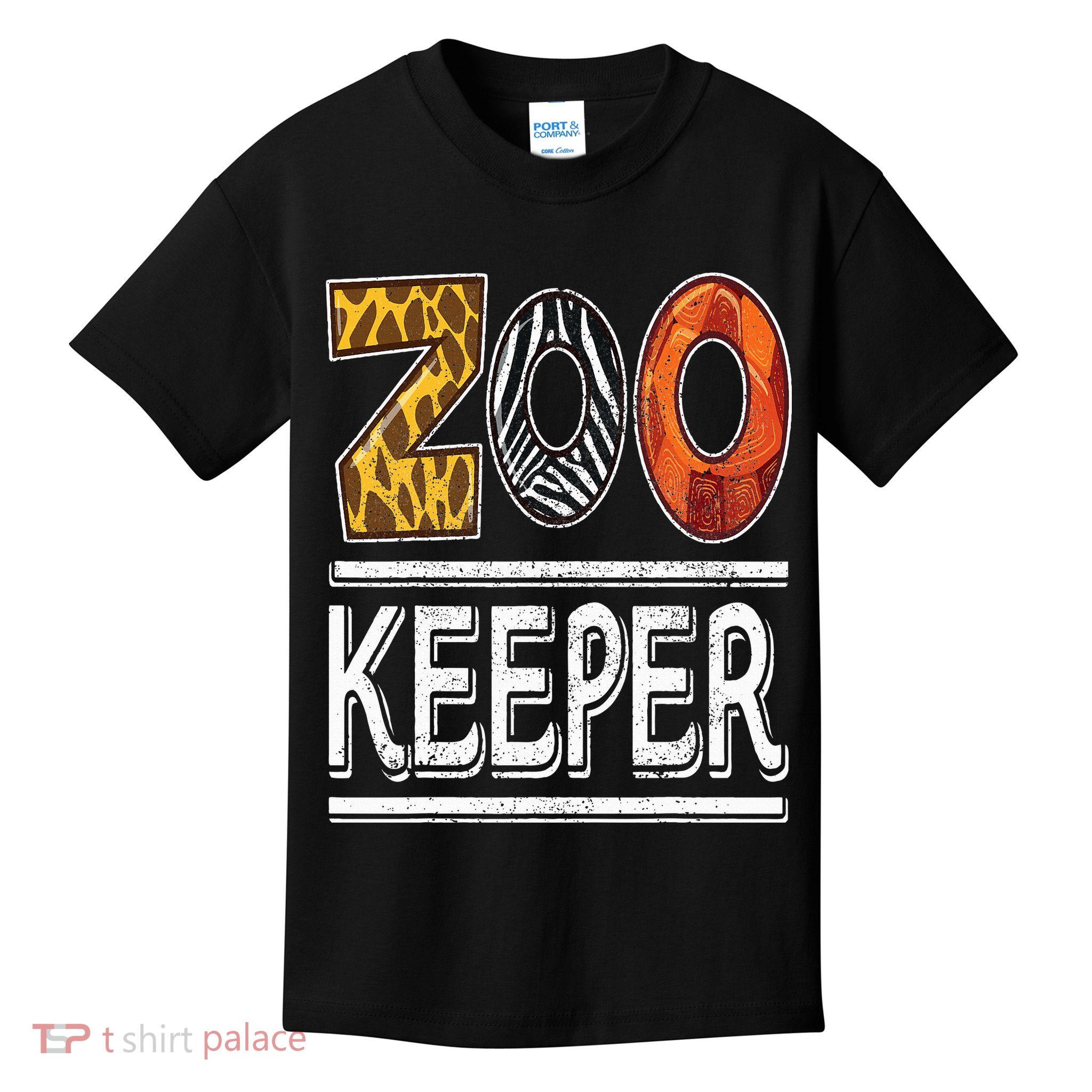 Zookeeper Safari Costume Adult Animal Print Zoo Keeper Kids T-Shirt