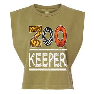 Zookeeper Safari Costume Adult Animal Print Zoo Keeper Garment-Dyed Women's Muscle Tee