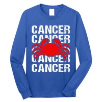 Zodiac Sign Cancer Crab Zodiac Gift Long Sleeve Shirt