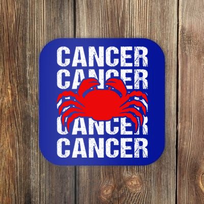 Zodiac Sign Cancer Crab Zodiac Gift Coaster