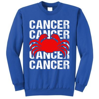 Zodiac Sign Cancer Crab Zodiac Gift Tall Sweatshirt