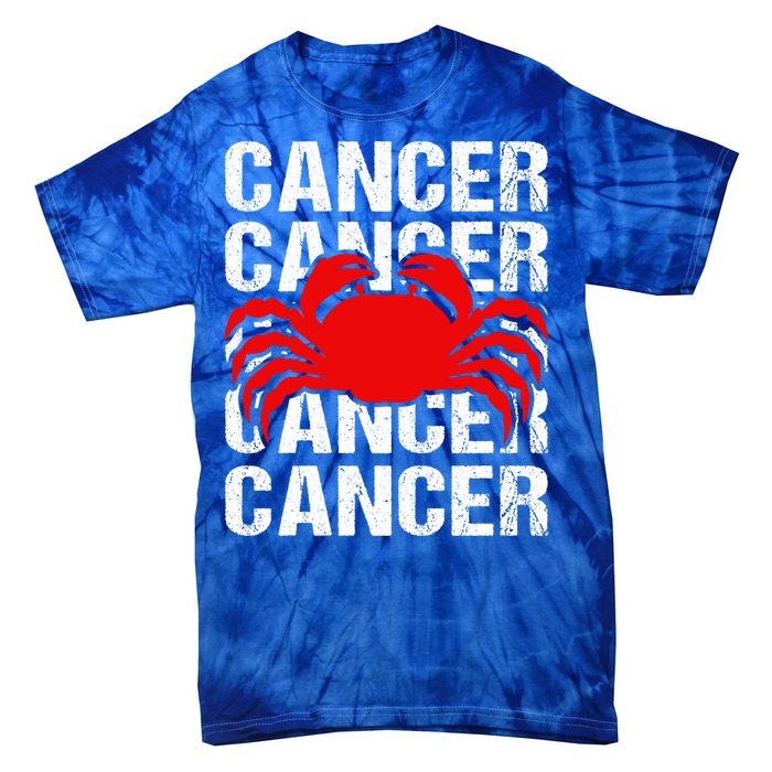 Zodiac Sign Cancer Crab Zodiac Gift Tie-Dye T-Shirt