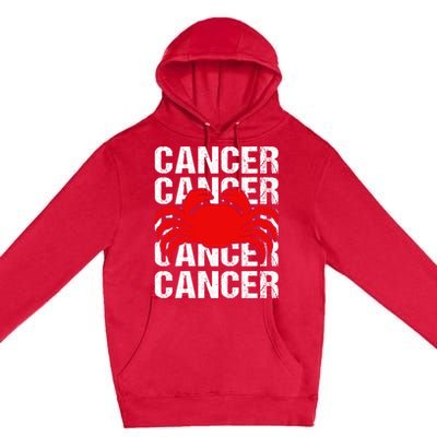 Zodiac Sign Cancer Crab Zodiac Gift Premium Pullover Hoodie