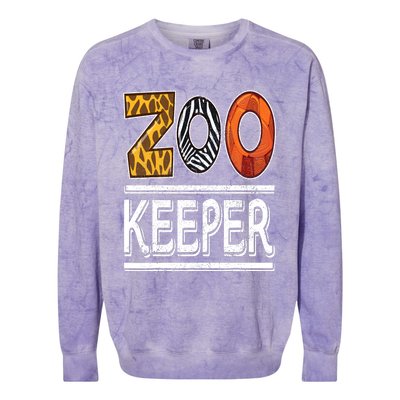 Zookeeper Safari Costume Adult Kids Animal Print Zoo Keeper Colorblast Crewneck Sweatshirt