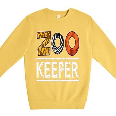 Zookeeper Safari Costume Adult Kids Animal Print Zoo Keeper Premium Crewneck Sweatshirt