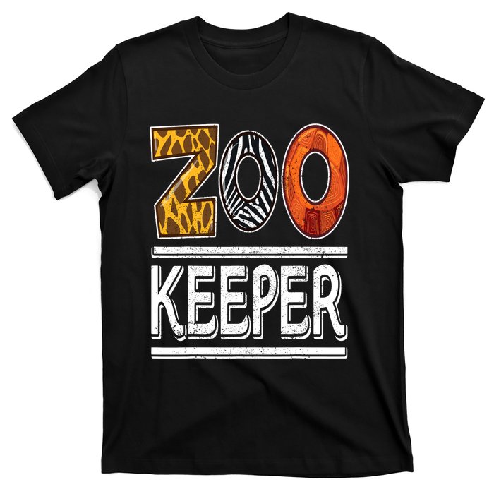 Zookeeper Safari Costume Adult Kids Animal Print Zoo Keeper T-Shirt