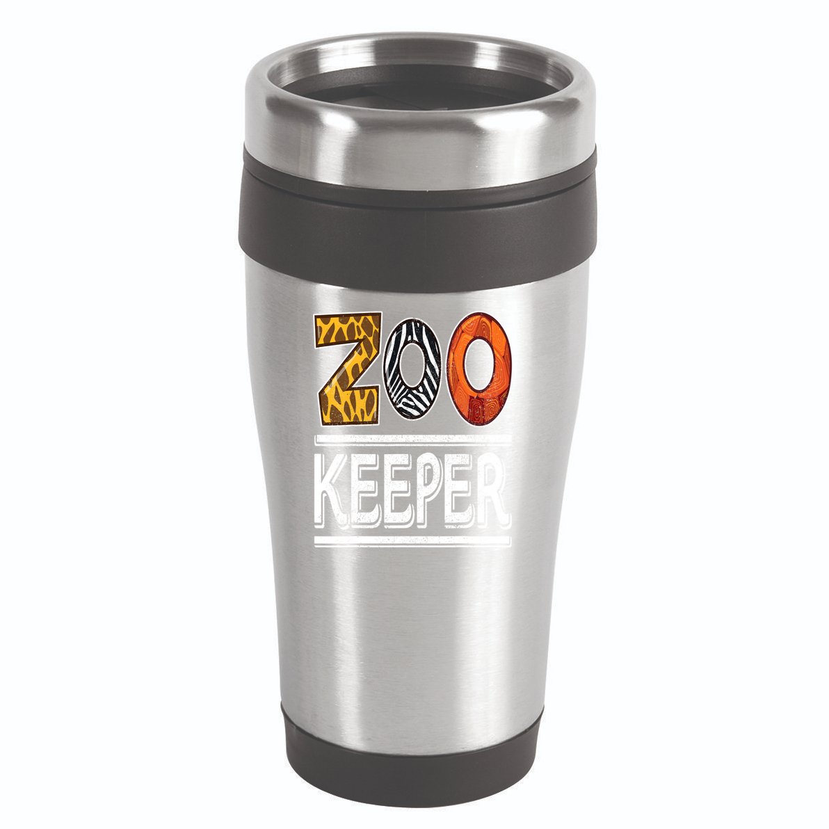 Zookeeper Safari Costume Adult Kids Animal Print Zoo Keeper 16oz Travel Tumbler
