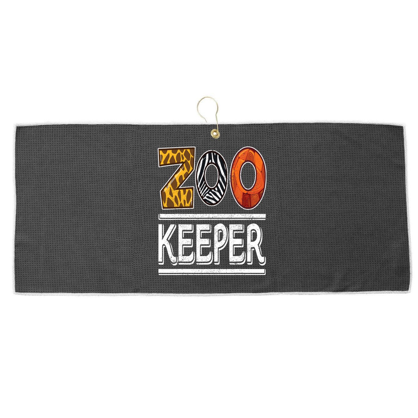 Zookeeper Safari Costume Adult Kids Animal Print Zoo Keeper Large Microfiber Waffle Golf Towel