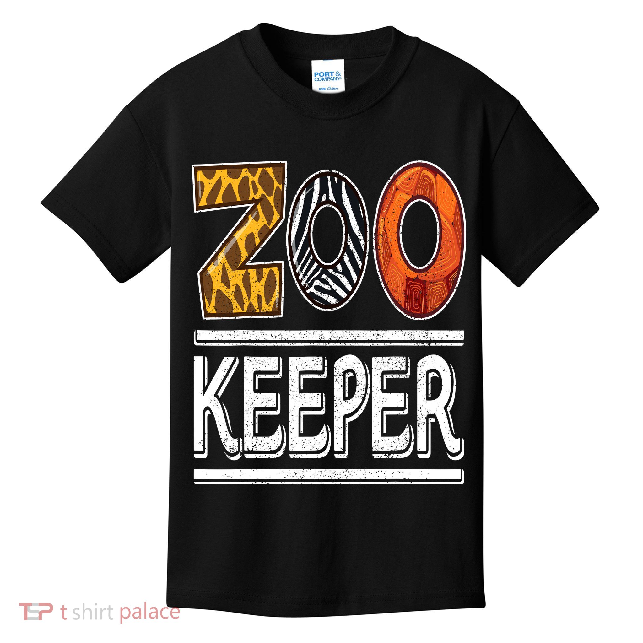 Zookeeper Safari Costume Adult Kids Animal Print Zoo Keeper Kids T-Shirt