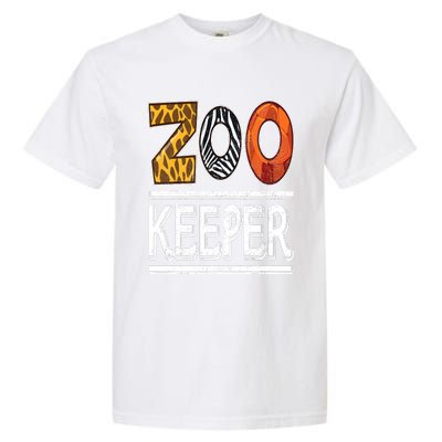 Zookeeper Safari Costume Adult Kids Animal Print Zoo Keeper Garment-Dyed Heavyweight T-Shirt