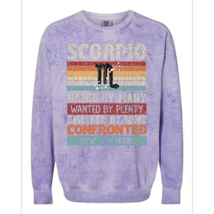 Zodiac Sign Funny Scorpio Hated By Many Graphic Colorblast Crewneck Sweatshirt