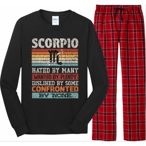 Zodiac Sign Funny Scorpio Hated By Many Graphic Long Sleeve Pajama Set