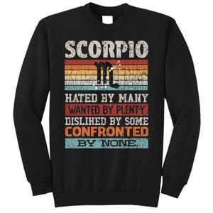 Zodiac Sign Funny Scorpio Hated By Many Graphic Tall Sweatshirt