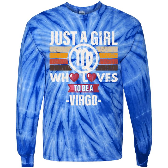 Zodiac Sign Funny Who Loves To Be A Virgo Graphic Gift Tie-Dye Long Sleeve Shirt